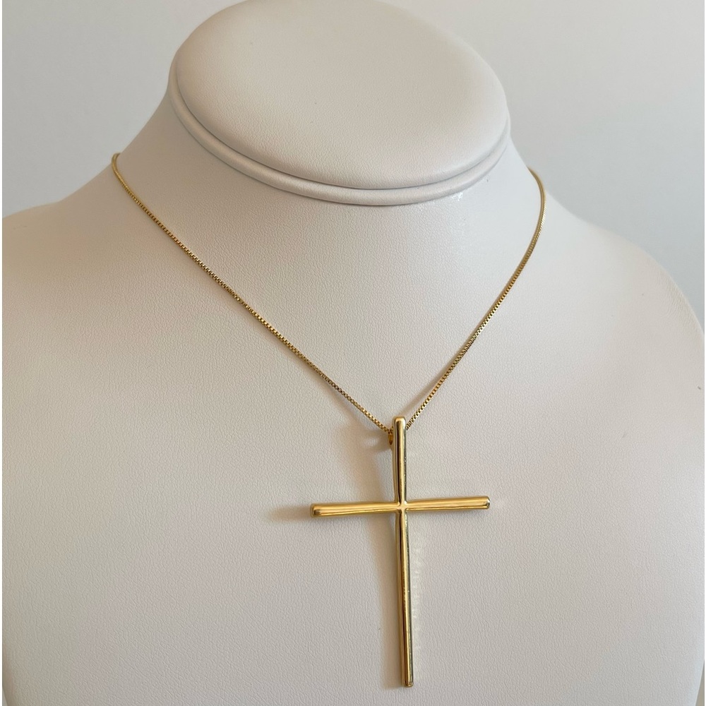 18K Yellow Gold-Plated Cross Pendant Necklace✨
